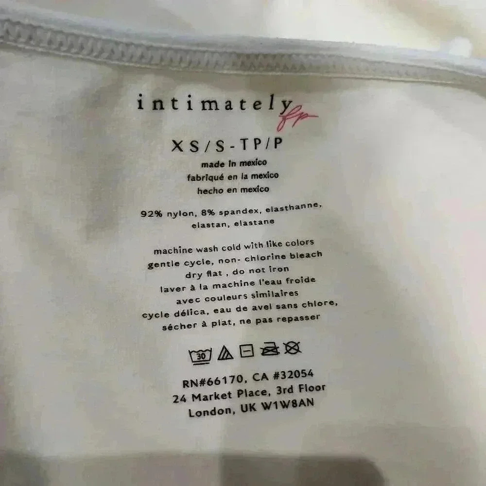 Intimately Free People Women's Long Sleeve Square Back Top Cream Size XS/S NWOT - Picture 5 of 5